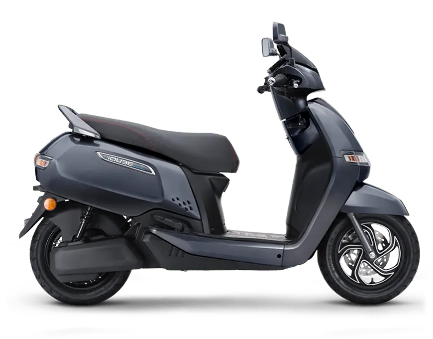TVS iQube S Electric Scooter Mercury Grey Glossy Colour Right Side View